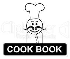 Cook Book Chef Represents Cooking In Kitchen And Chefs