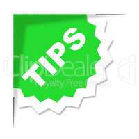 Tips Label Represents Ideas Help And Idea