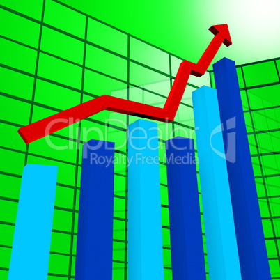 Business Graph Indicates Diagram Infochart And Profit