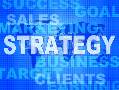 Strategy Words Indicates Solutions Vision And Trade