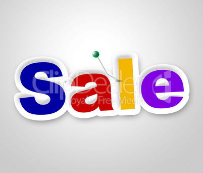 Sale Sign Represents Clearance Discounts And Promotion