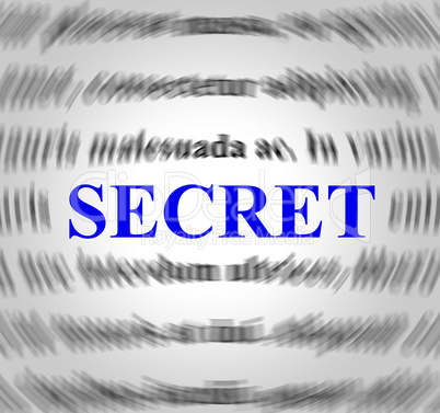 Secret Definition Indicates Hidden Secretly And Concealed