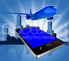 Book Flights Indicates Transportation Jet And Order