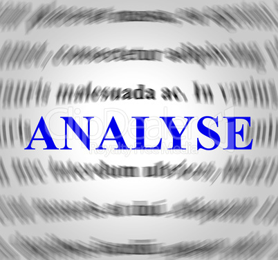 Analyse Definition Represents Data Analytics And Analysis