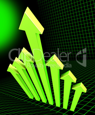Arrows Going Up Means Growing Pointing And Raise