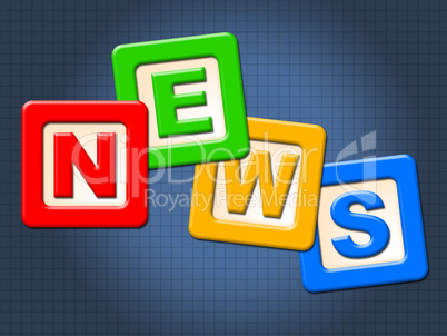 News Kids Blocks Indicates Social Media And Article