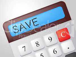 Save Calculator Represents Calculation Financial And Invest