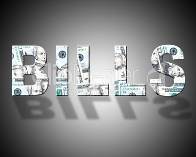 Bills Dollars Indicates Wealth Expenses And Costs