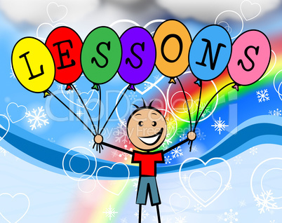 Lessons Balloons Represents Learning College And Train