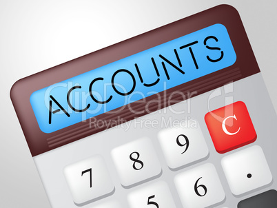 Accounts Calculator Indicates Balancing The Books And Accounting