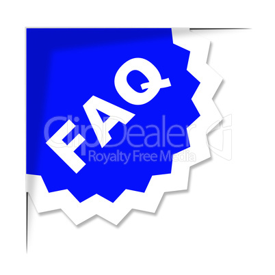 Faq Label Represents Frequently Asked Questions And Advice
