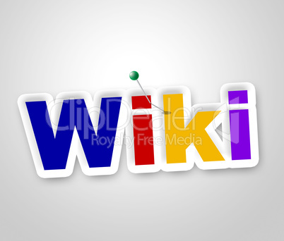 Wiki Sign Shows World Wide Web And Advisor