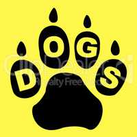 Dogs Paw Means Doggie Pedigree And Puppy
