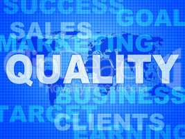 Quality Words Shows Guarantee Check And Approve