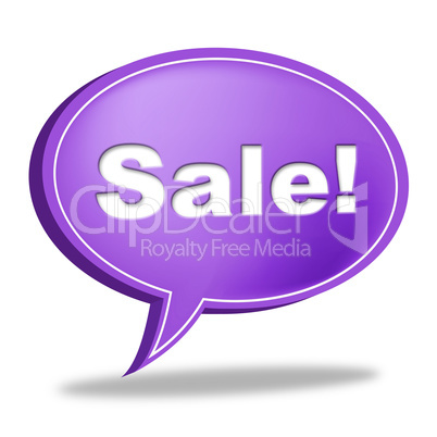 Sale Message Means Correspond Reduction And Messages