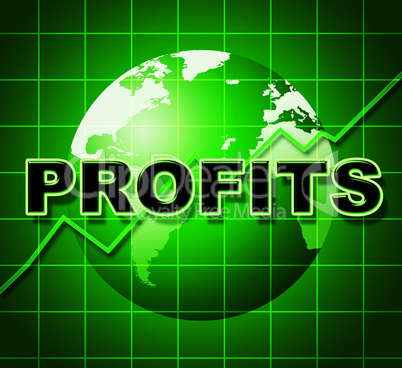 Profits Graph Shows Earn Investment And Diagram