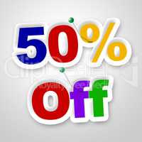 Fifty Percent Off Means Sale Promo And Discounts