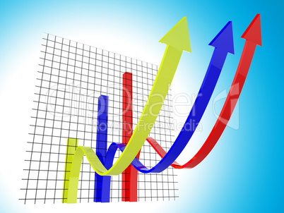 Business Graph Means Trend Statistics And Forecast