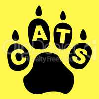 Cats Paw Represents Pet Care And Feline