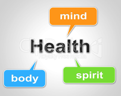 Health Words Represents Preventive Medicine And Care