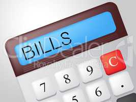 Bills Calculator Means Receipt Accounting And Costs