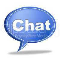 Chat Message Represents Communicate Networking And Call