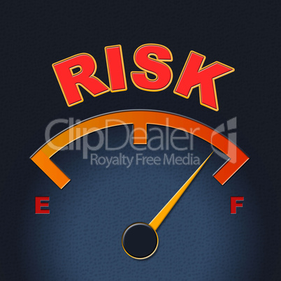 Risk Gauge Shows Display Caution And Failure
