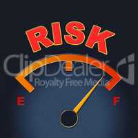 Risk Gauge Shows Display Caution And Failure