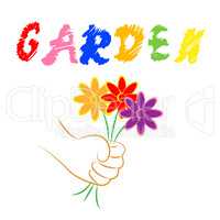 Garden Flowers Represents Bouquet Flora And Gardening