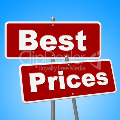Best Prices Signs Represents Clearance Promotion And Promo