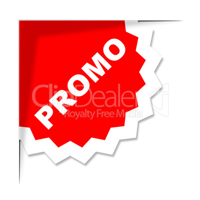 Promo Label Represents Merchandise Clearance And Discount
