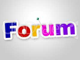Forum Sign Means Group Website And Chat