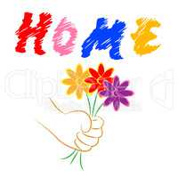 Home Flowers Indicates Property Flora And Houses