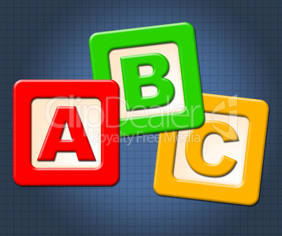 Abc Kids Blocks Means Alphabet Letters And Alphabetical