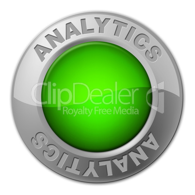 Analytics Button Means Info Collecting And Measuring