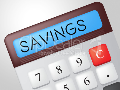 Savings Calculator Indicates Cash Increase And Wealth