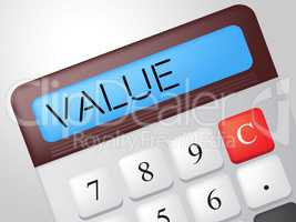 Value Calculator Represents Figures Profit And Valuable