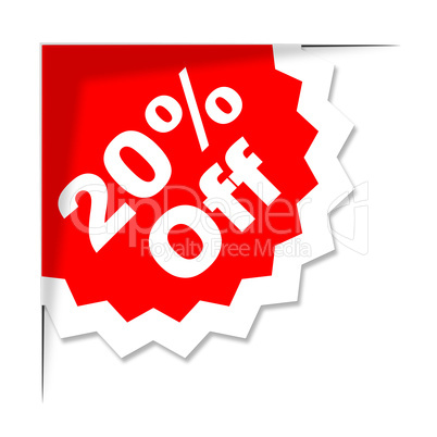 Twenty Percent Off Means Promotion Promotional And Closeout