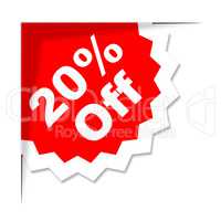 Twenty Percent Off Means Promotion Promotional And Closeout