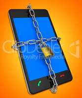 Smartphone Locked Shows Web Protect And Unauthorized