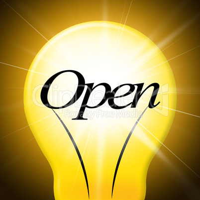 Lightbulb Open Represents Startup Lamp And Bright