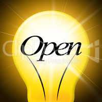Lightbulb Open Represents Startup Lamp And Bright