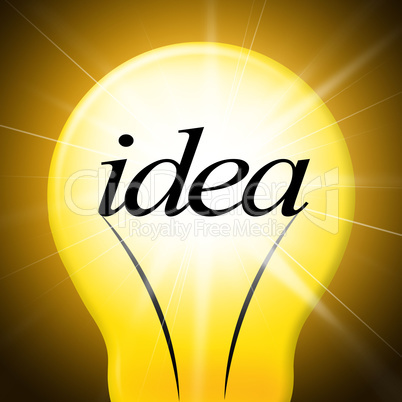 Ideas Lightbulb Represents Creative Conception And Concepts