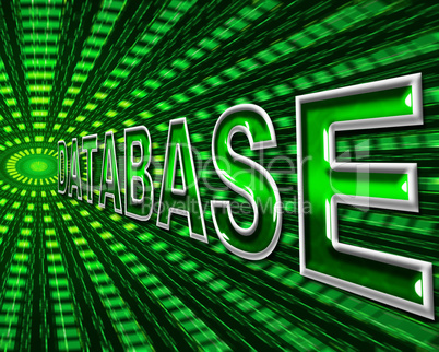 Databases Data Indicates High Tech And Bytes
