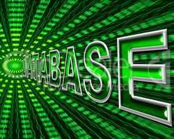 Databases Data Indicates High Tech And Bytes