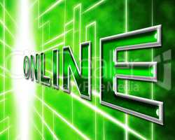 Internet Online Represents World Wide Web And Digital