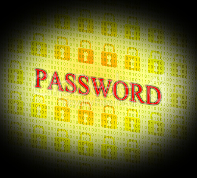 Password Security Represents Log Ins And Account
