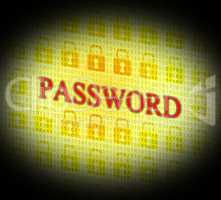 Password Security Represents Log Ins And Account