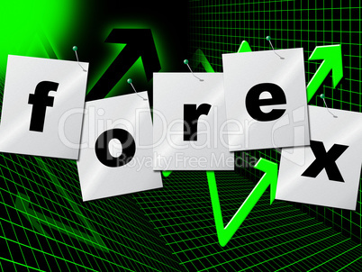 Forex Graph Means Foreign Exchange And Currency