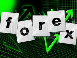 Forex Graph Means Foreign Exchange And Currency